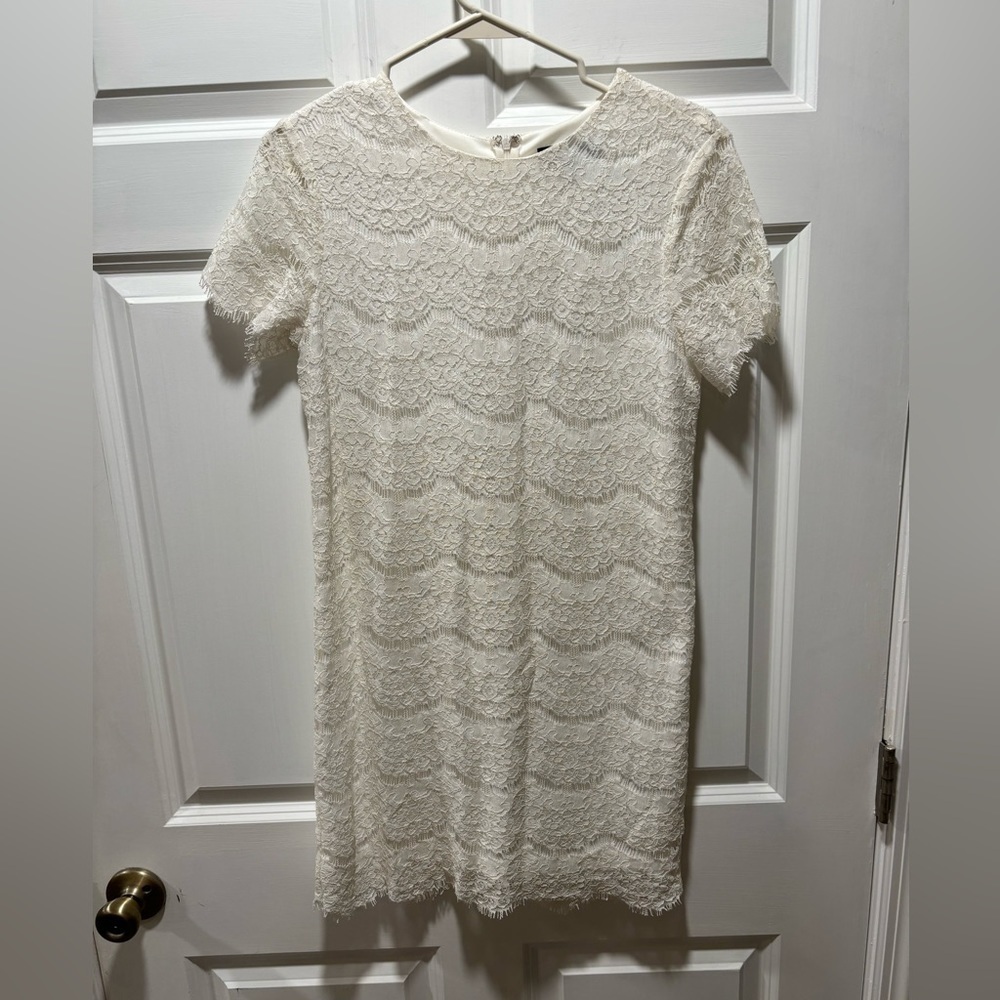 lulus shift lace white dress​​ - Picture 5 of 12